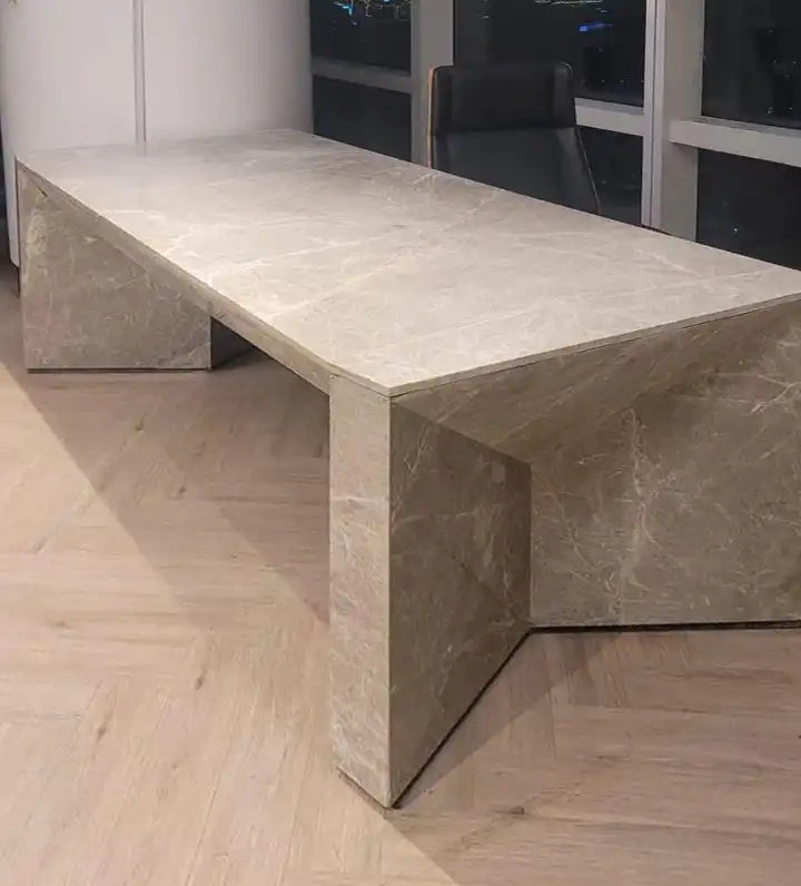 ARISTO GREY MARBLE EXECUTIVE DESk