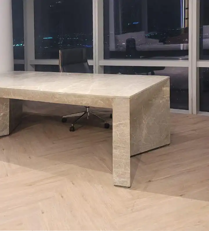 ARISTO GREY MARBLE EXECUTIVE DESk