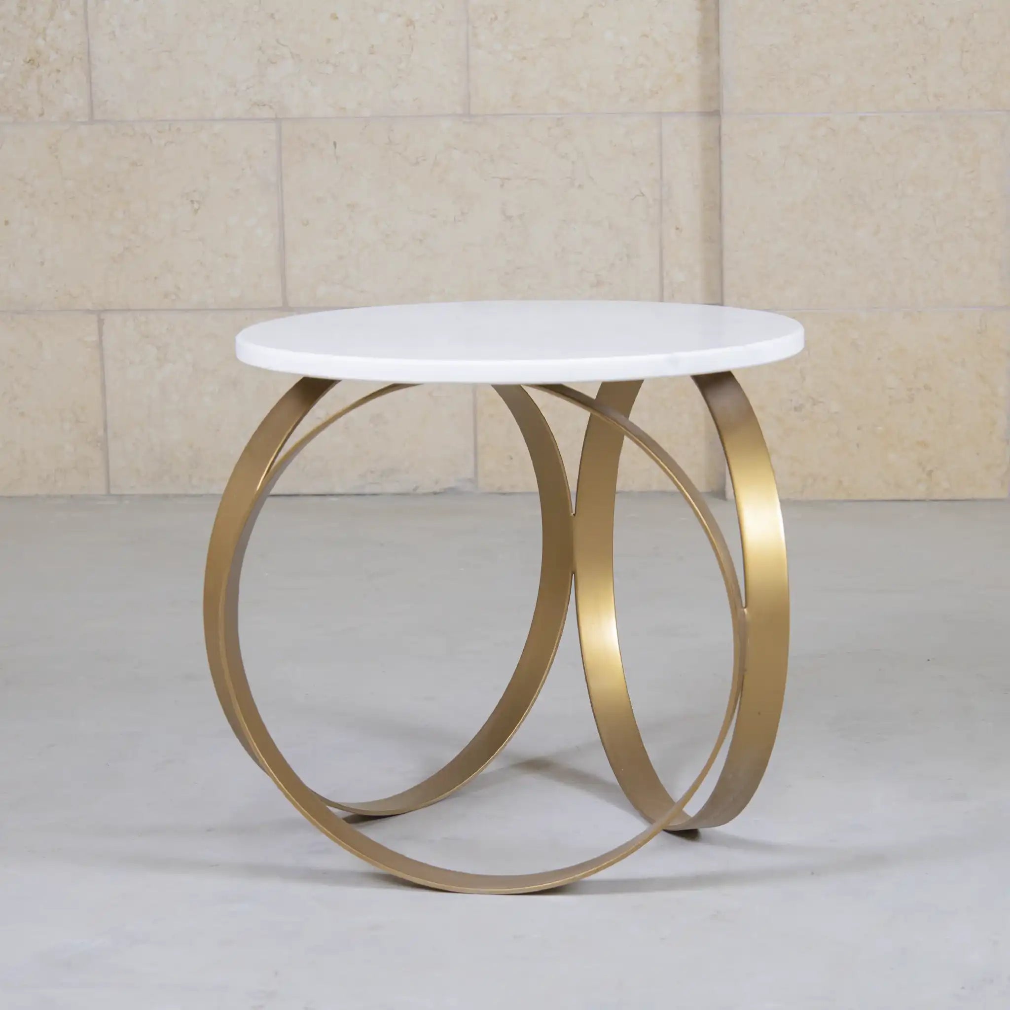 Aurora Round Marble Side Table