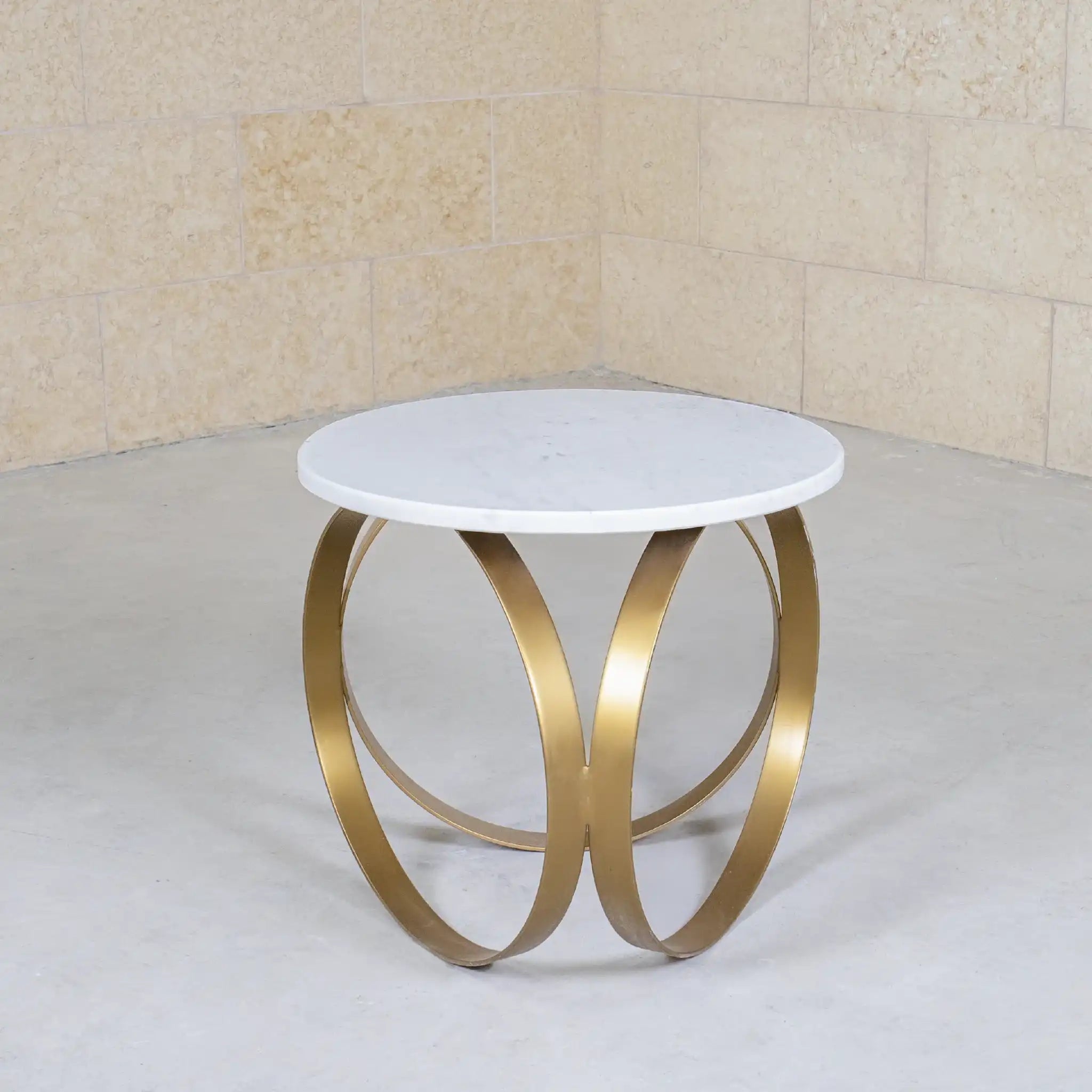 Aurora Round Marble Side Table