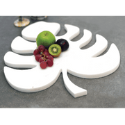LEAF CHEESE BOARD-WHITE - Marbeya Charm
