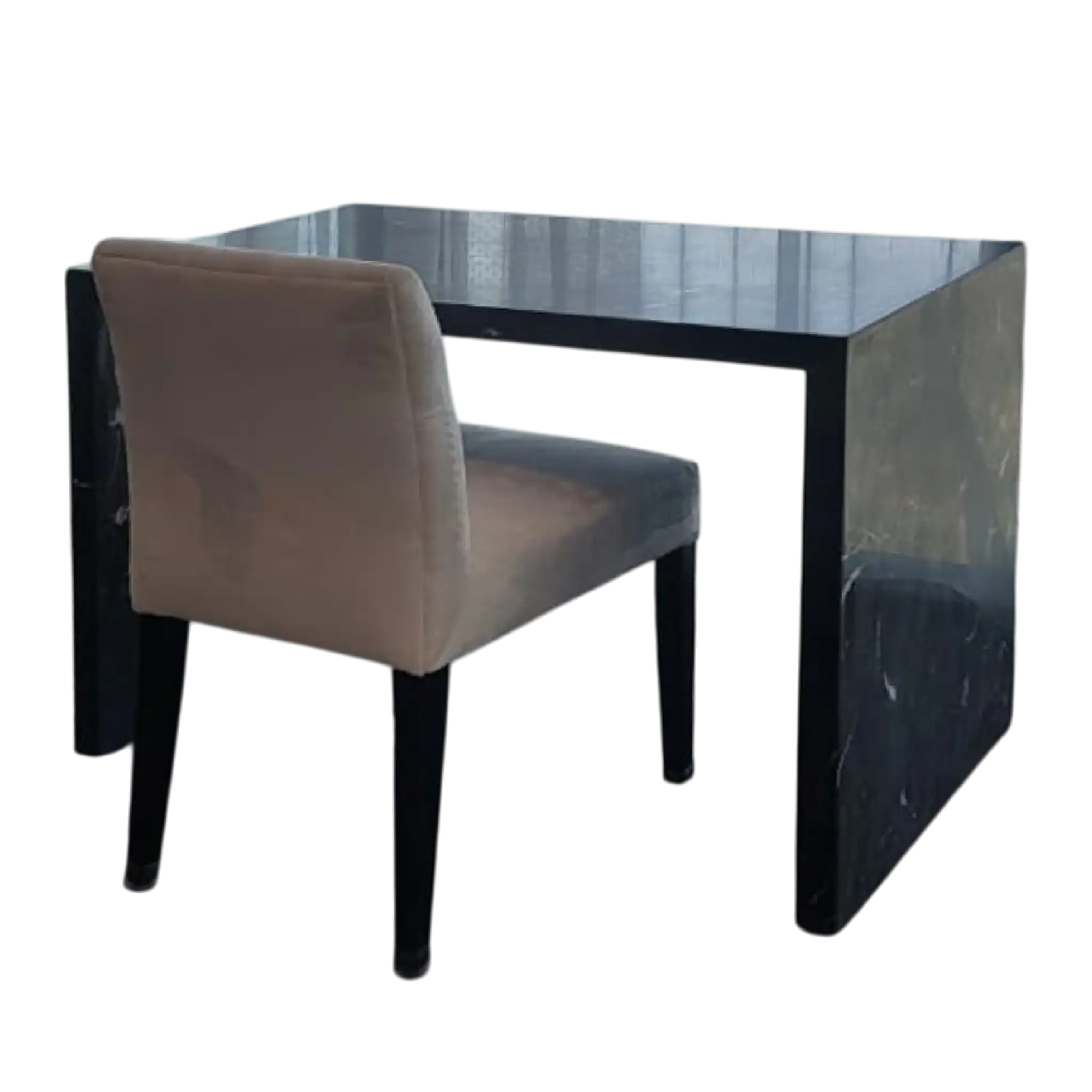 Noir Sleek Marble Desk