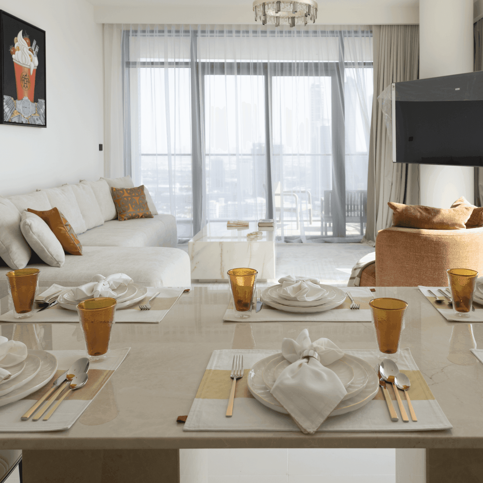 NORA STAN DINING TABLE - Marbeya Charm