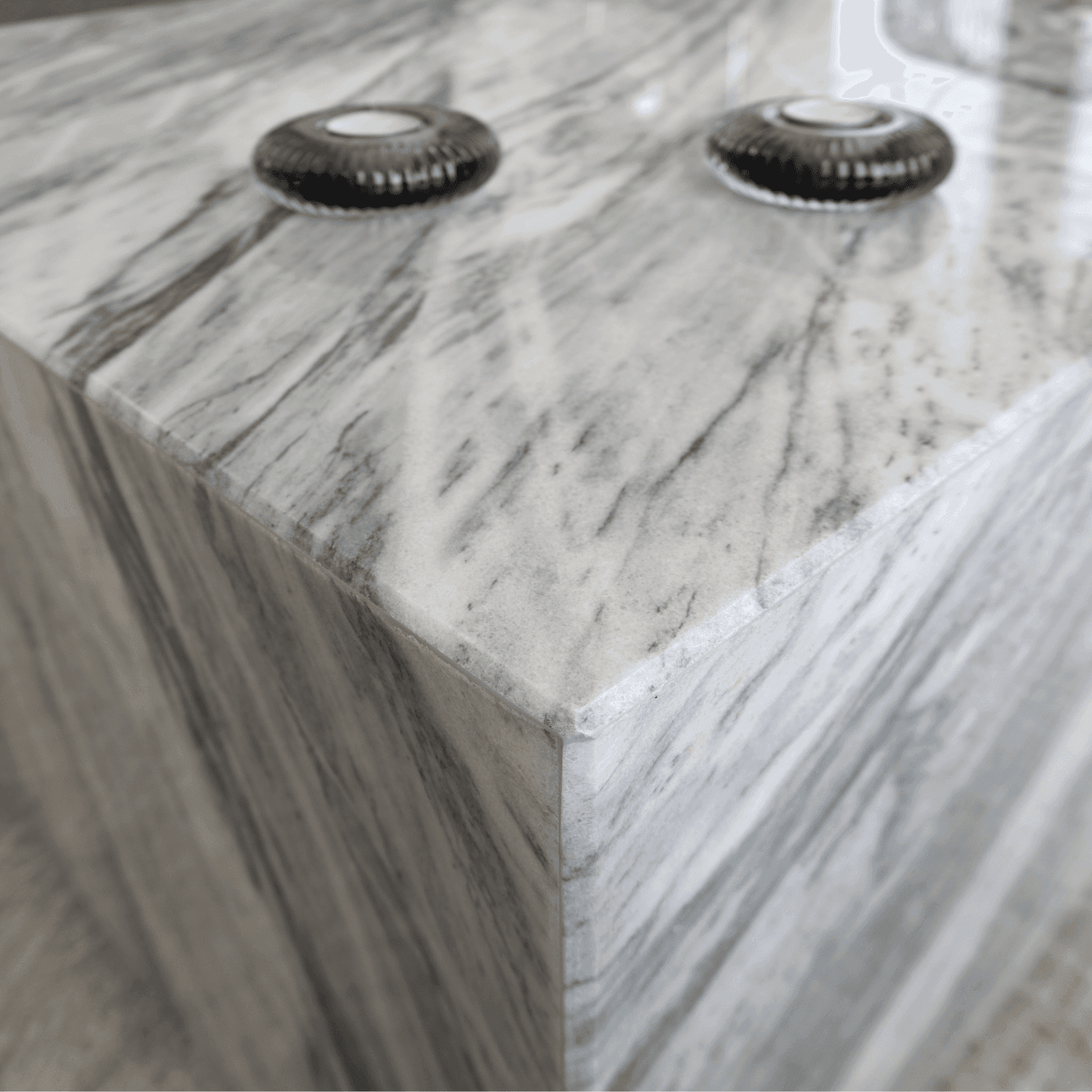 NORA STAN GREY MARBLE COFFEE TABLE - Marbeya Charm