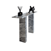 Nora Stan Grey Marble Console Table - Marbeya Charm