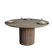 Roma Beige Travertine Round Dining Table