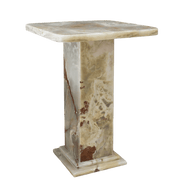 Serenity Onyx Pedestal Table - Marbeya Charm