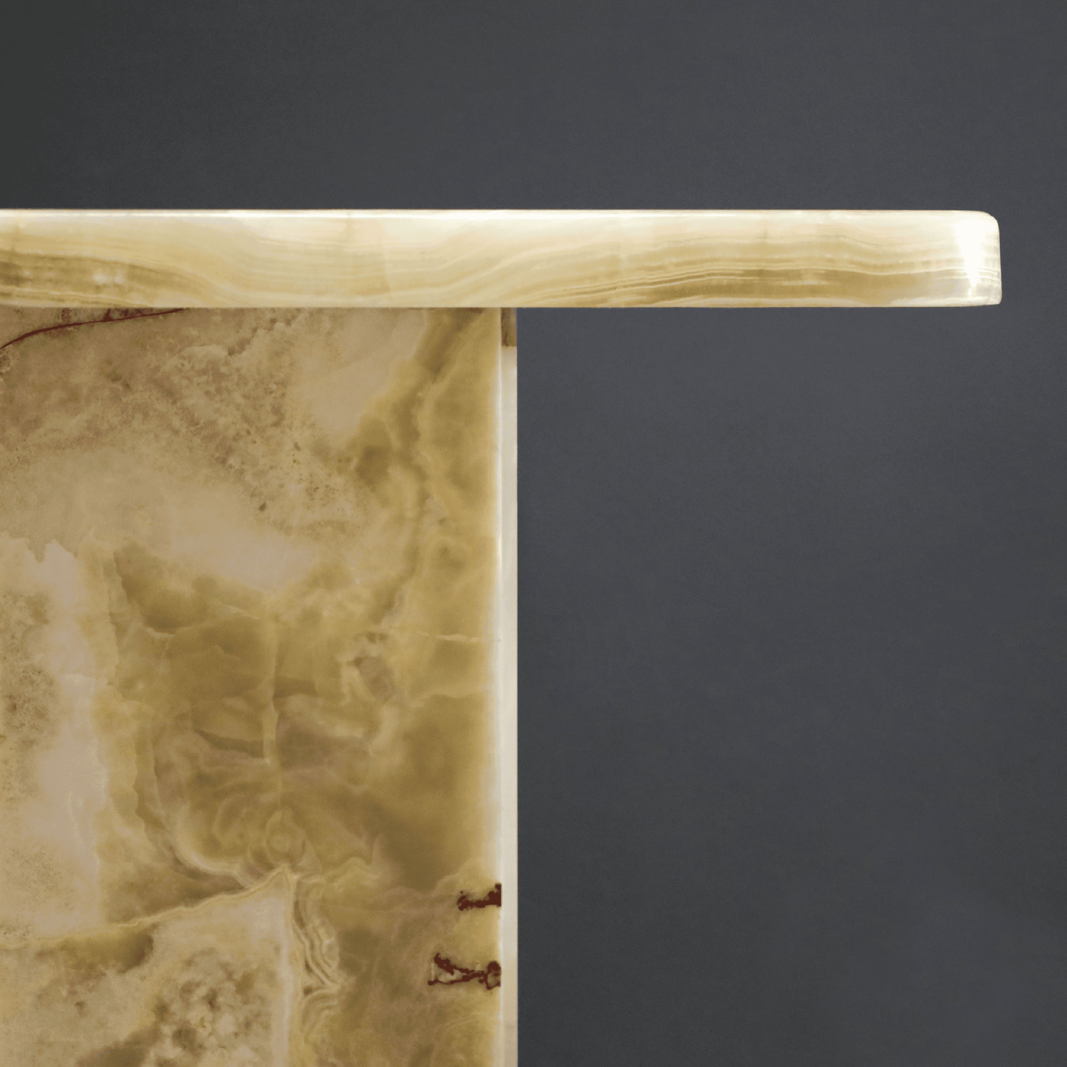 Serenity Onyx Pedestal Table - Marbeya Charm