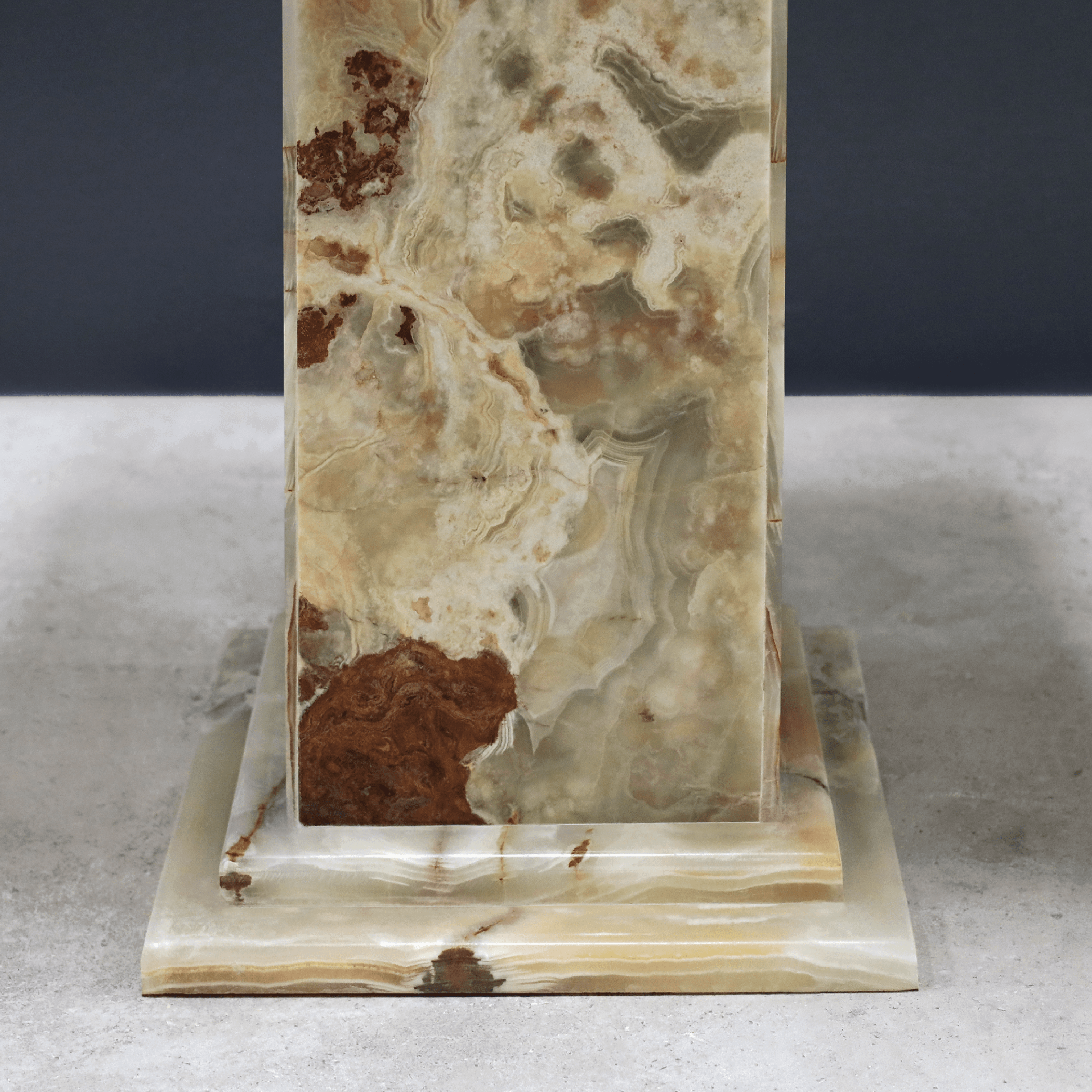 Serenity Onyx Pedestal Table - Marbeya Charm