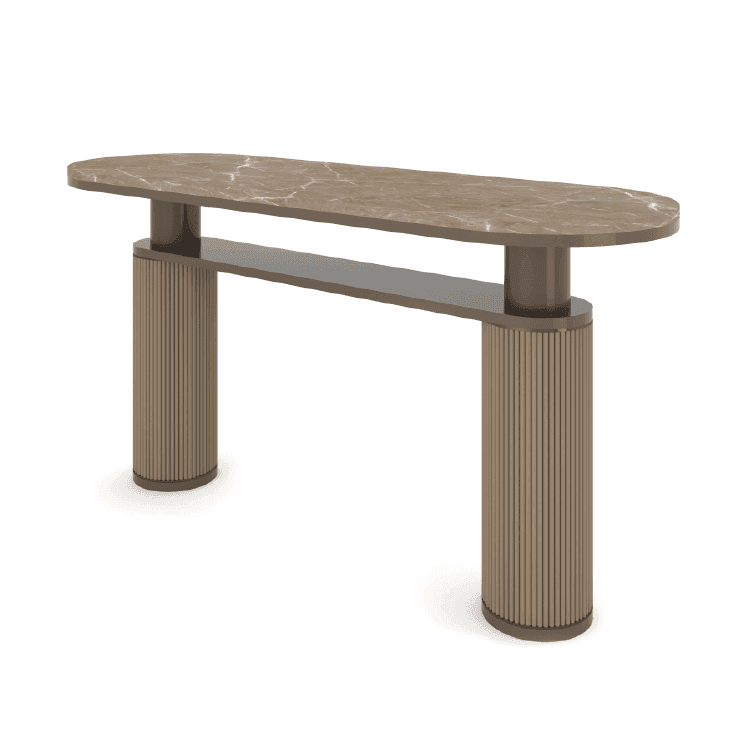SLIMA CONSOLE TABLE - BEIGE - Marbeya Charm