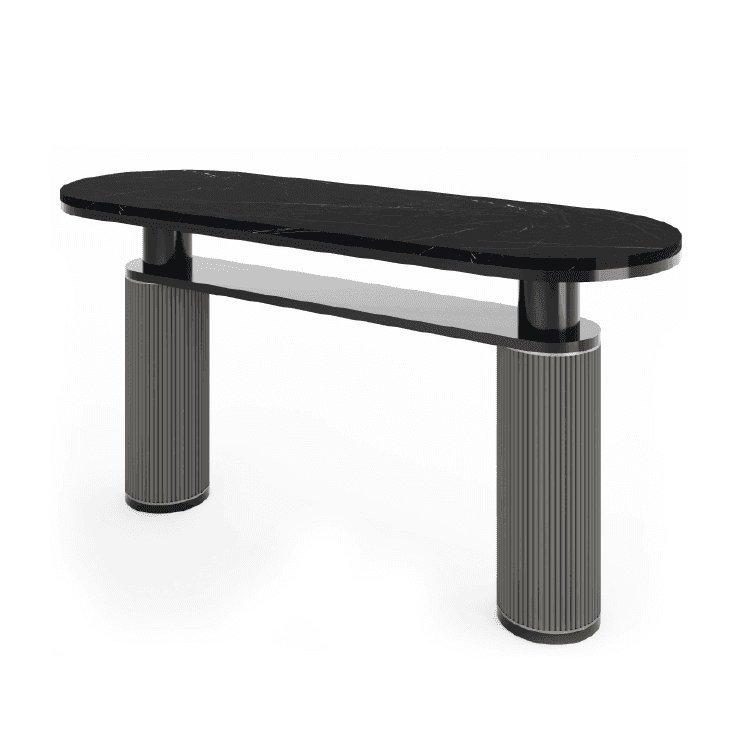 SLIMA CONSOLE TABLE - GREY - Marbeya Charm