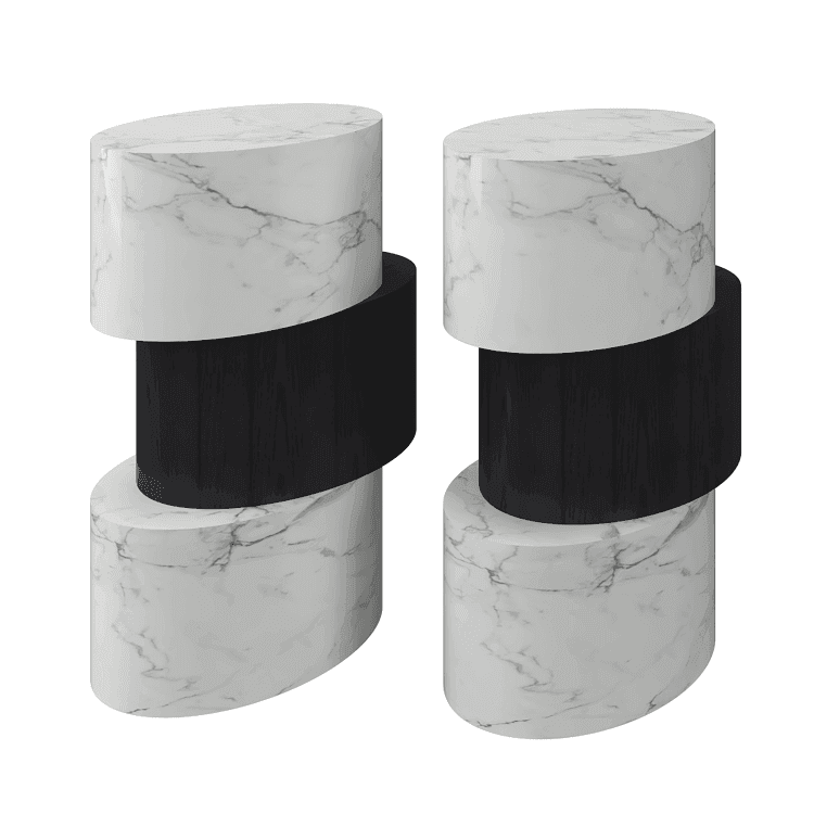 THE SLICED SIDE TABLE - Marbeya Charm
