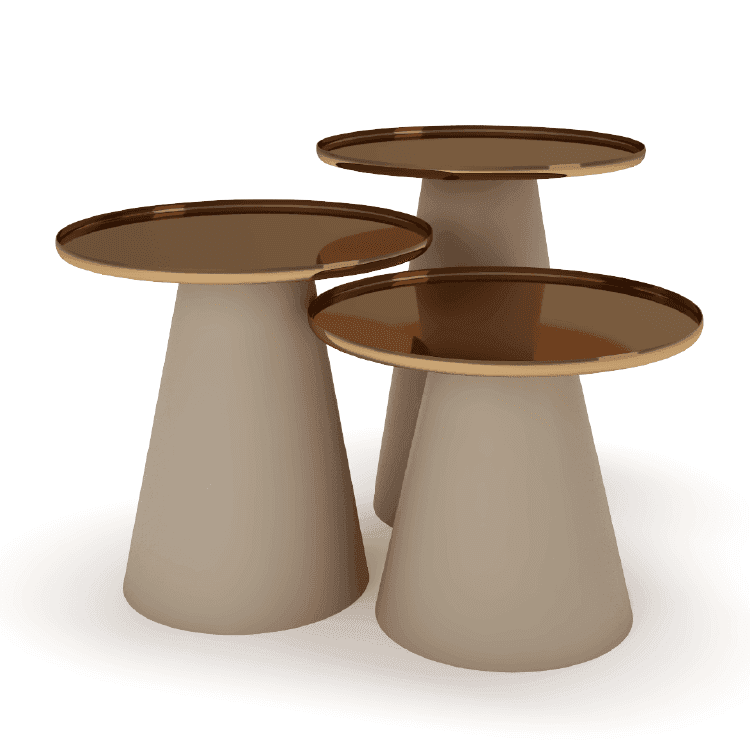 TRIPLE SIDE TABLES - Marbeya Charm