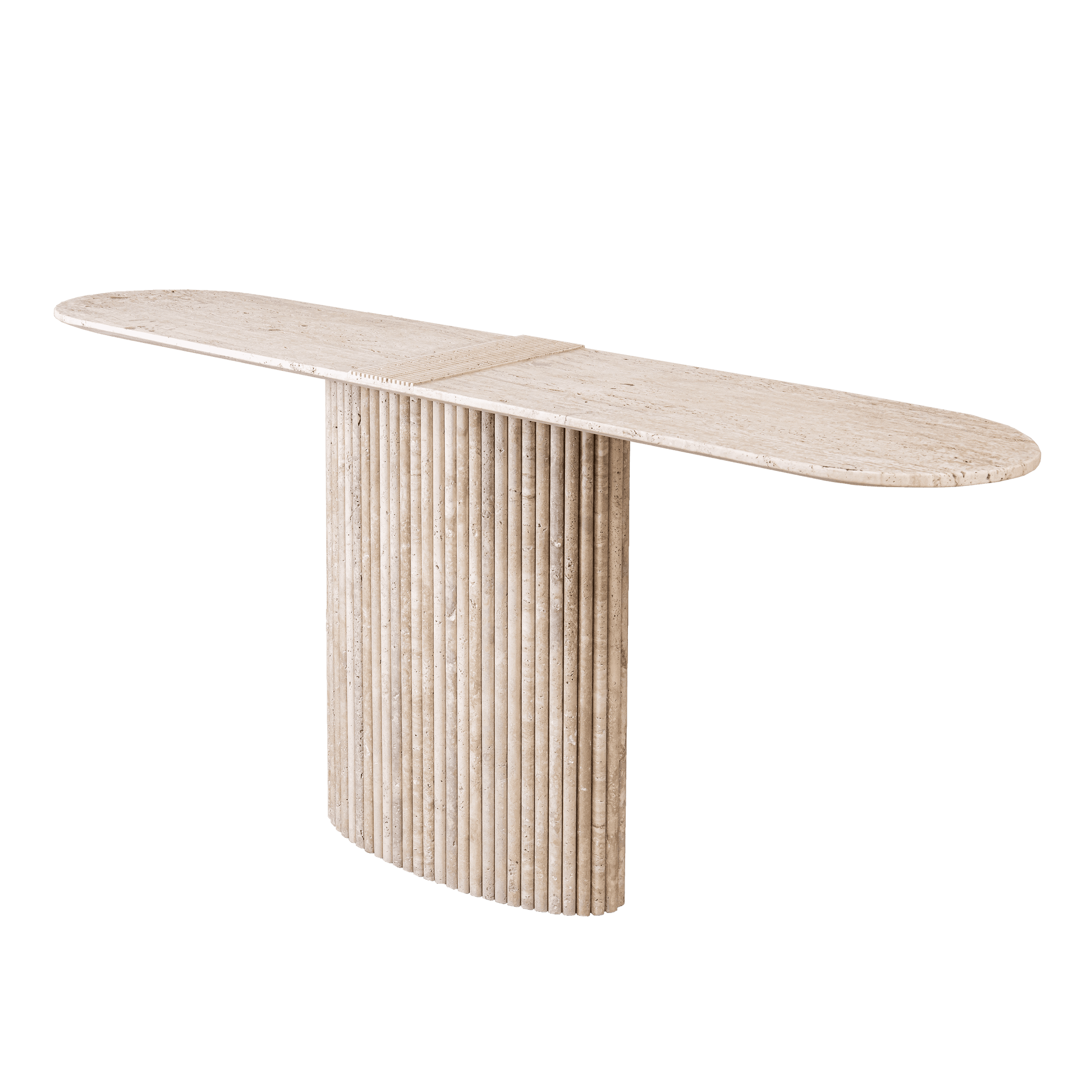 VERO Travertine Console Table - Marbeya Charm