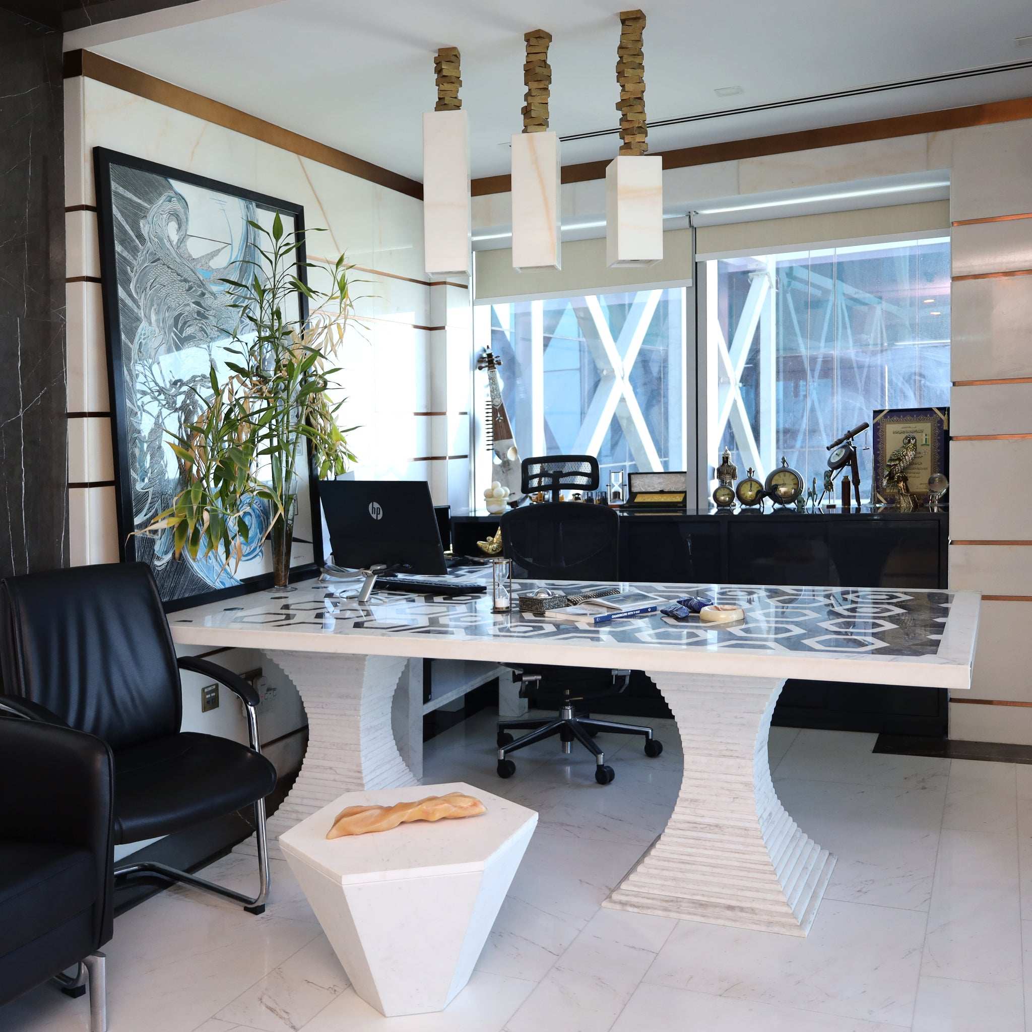 VITTORIA MANAGER MARBLE DESK - Marbeya Charm