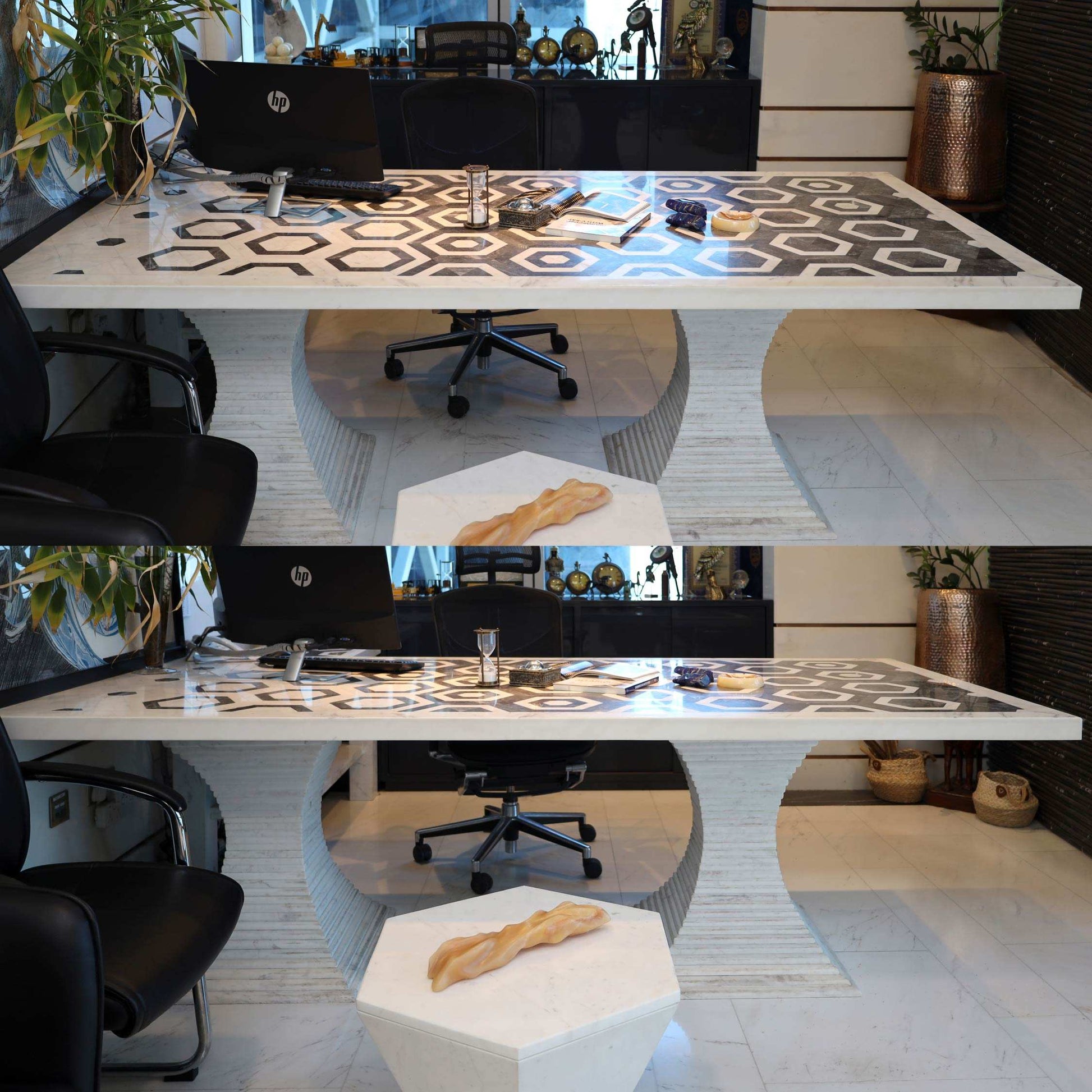 VITTORIA MANAGER MARBLE DESK - Marbeya Charm