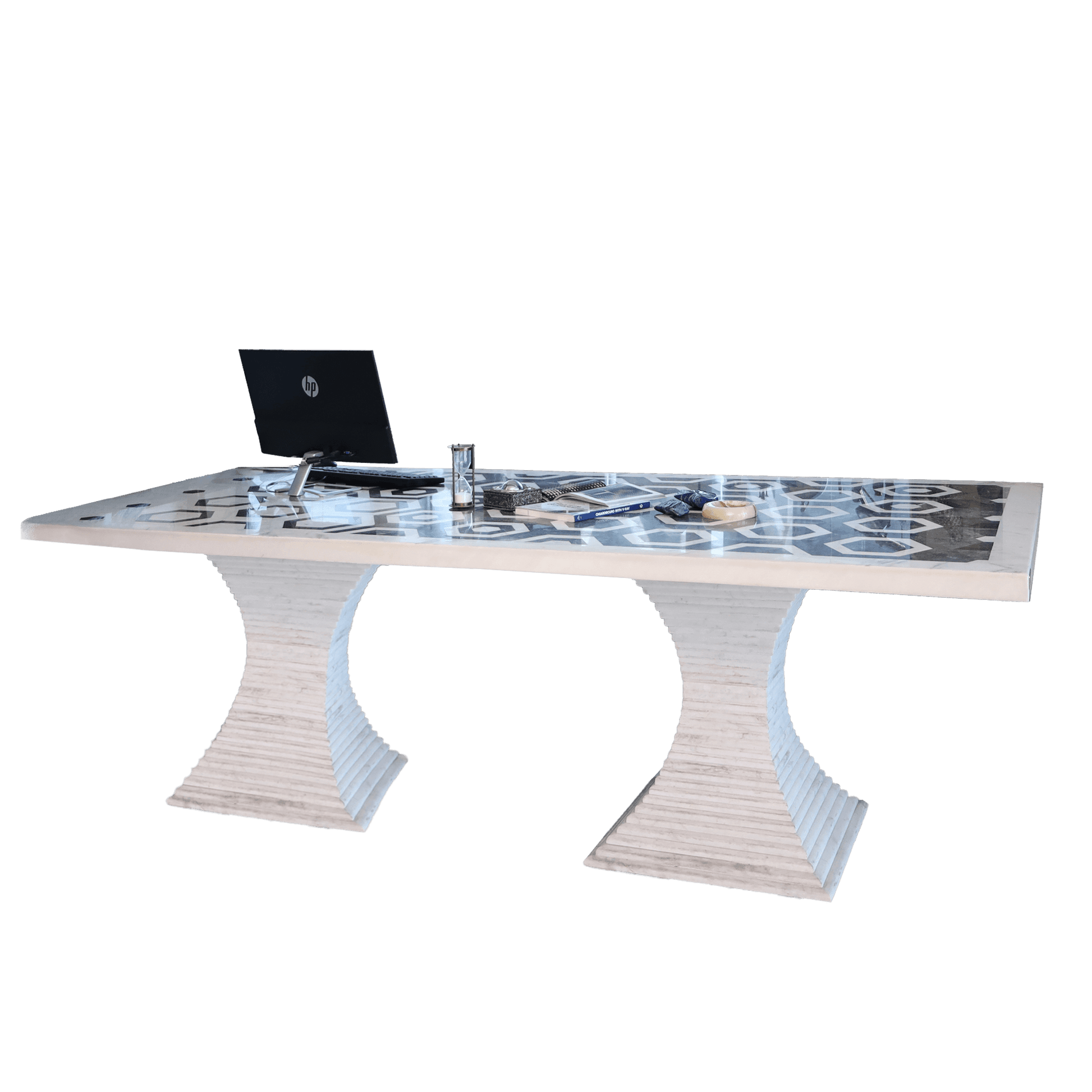 VITTORIA MANAGER MARBLE DESK - Marbeya Charm