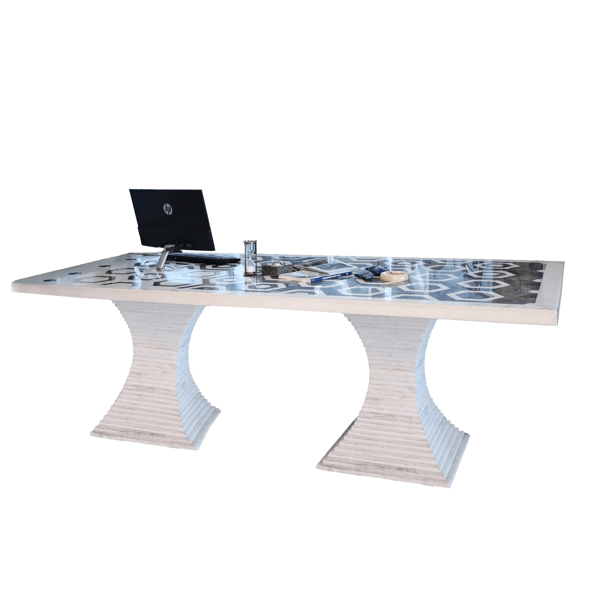 VITTORIA MANAGER MARBLE DESK - Marbeya Charm