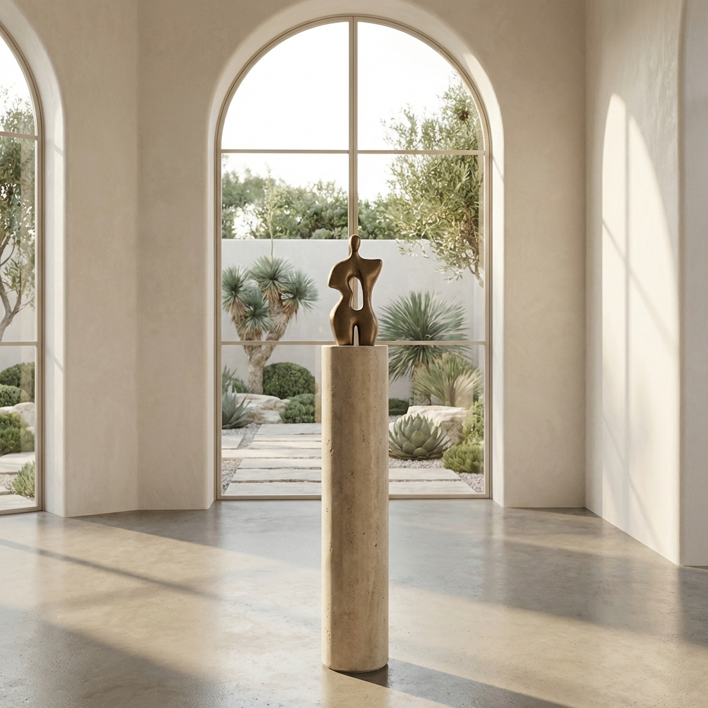 The Arco Travertine Plinth