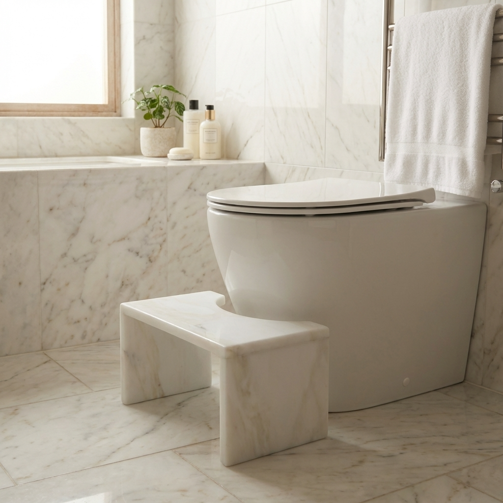 Aria Marble Bathroom Stool
