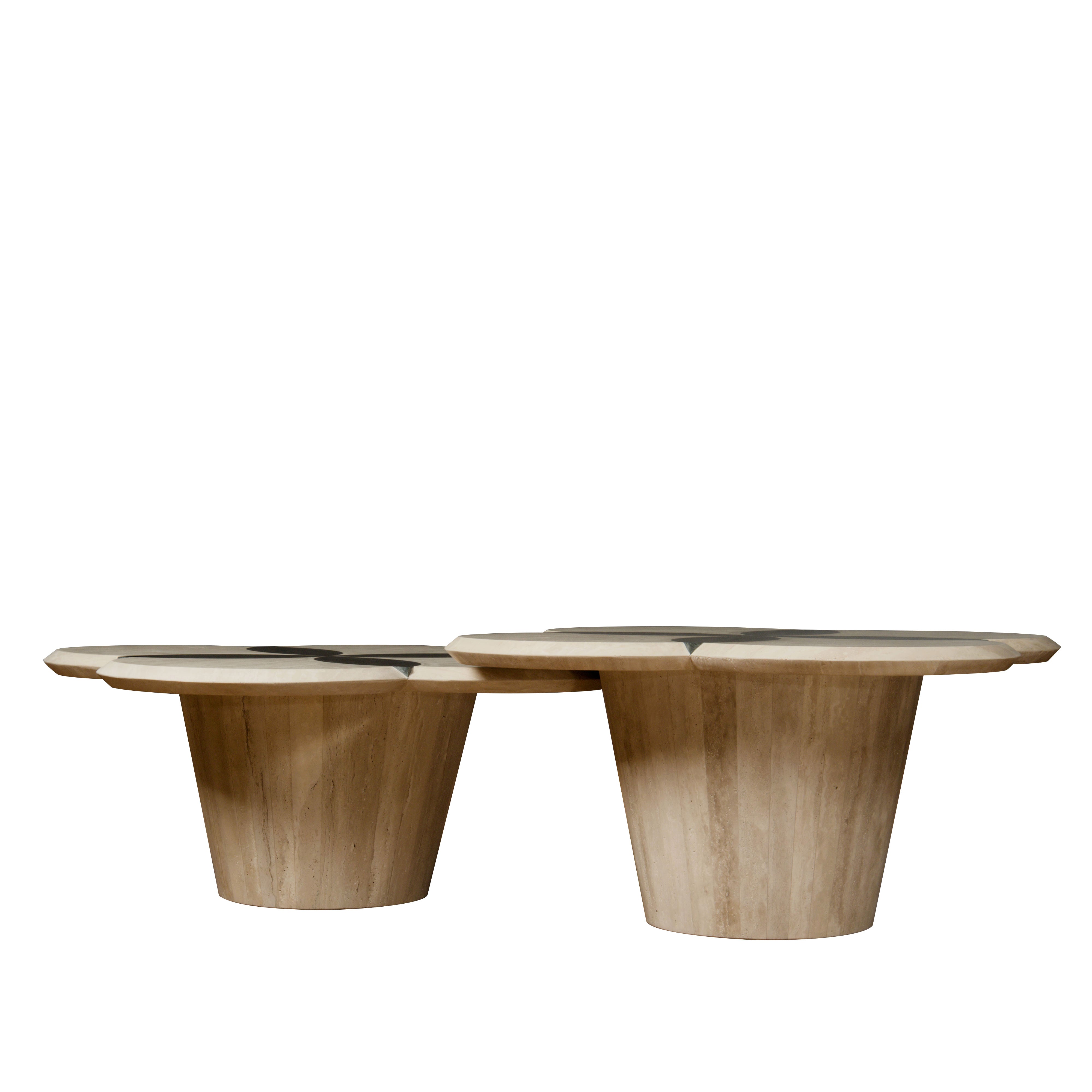 Bloom coffee table with a white background