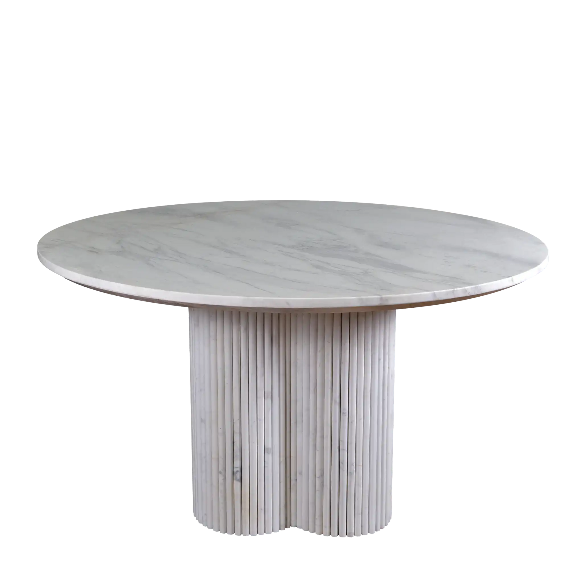 Celeste White Marble Dining Table - Marbeya Charm