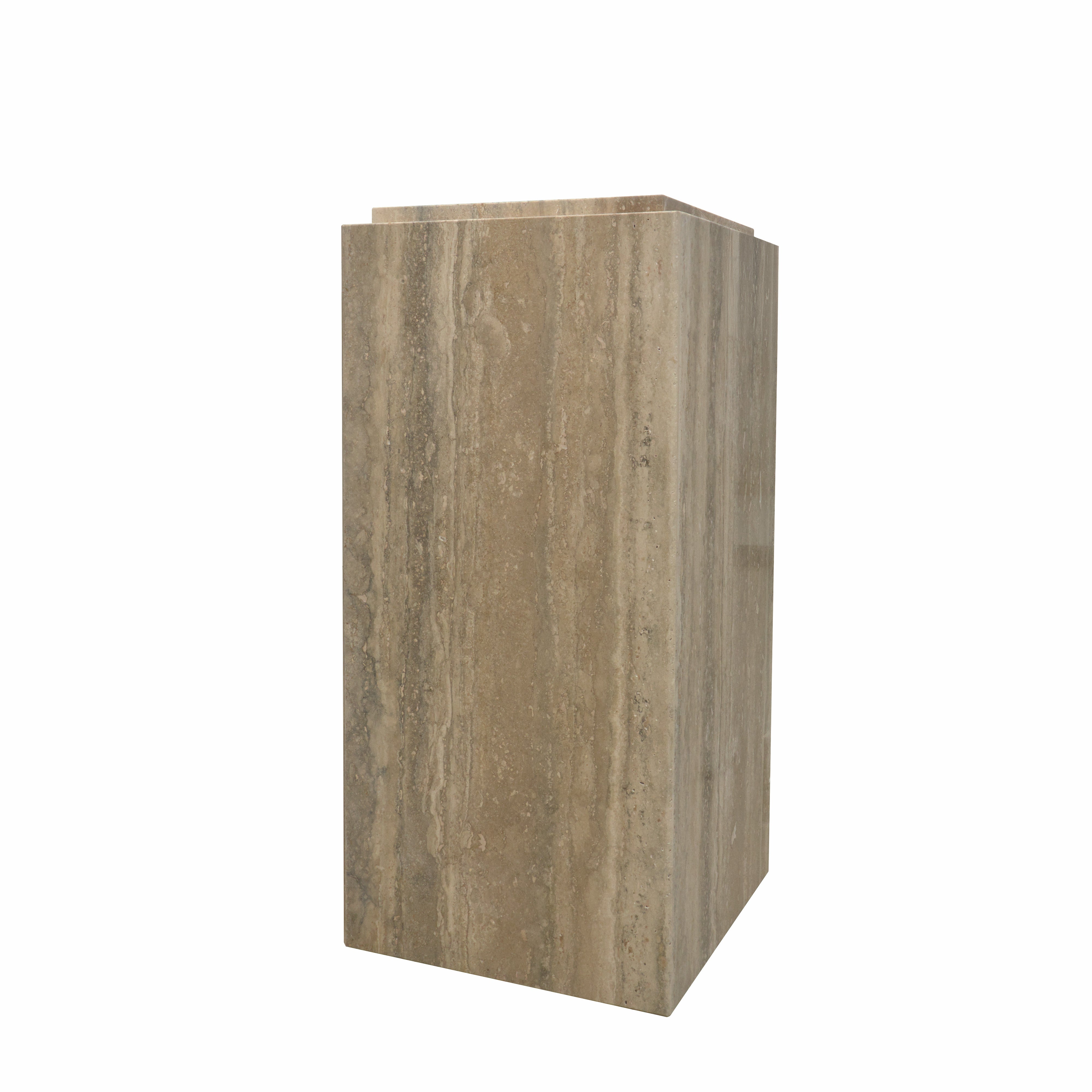 The Dune Travertine Pedestal Set