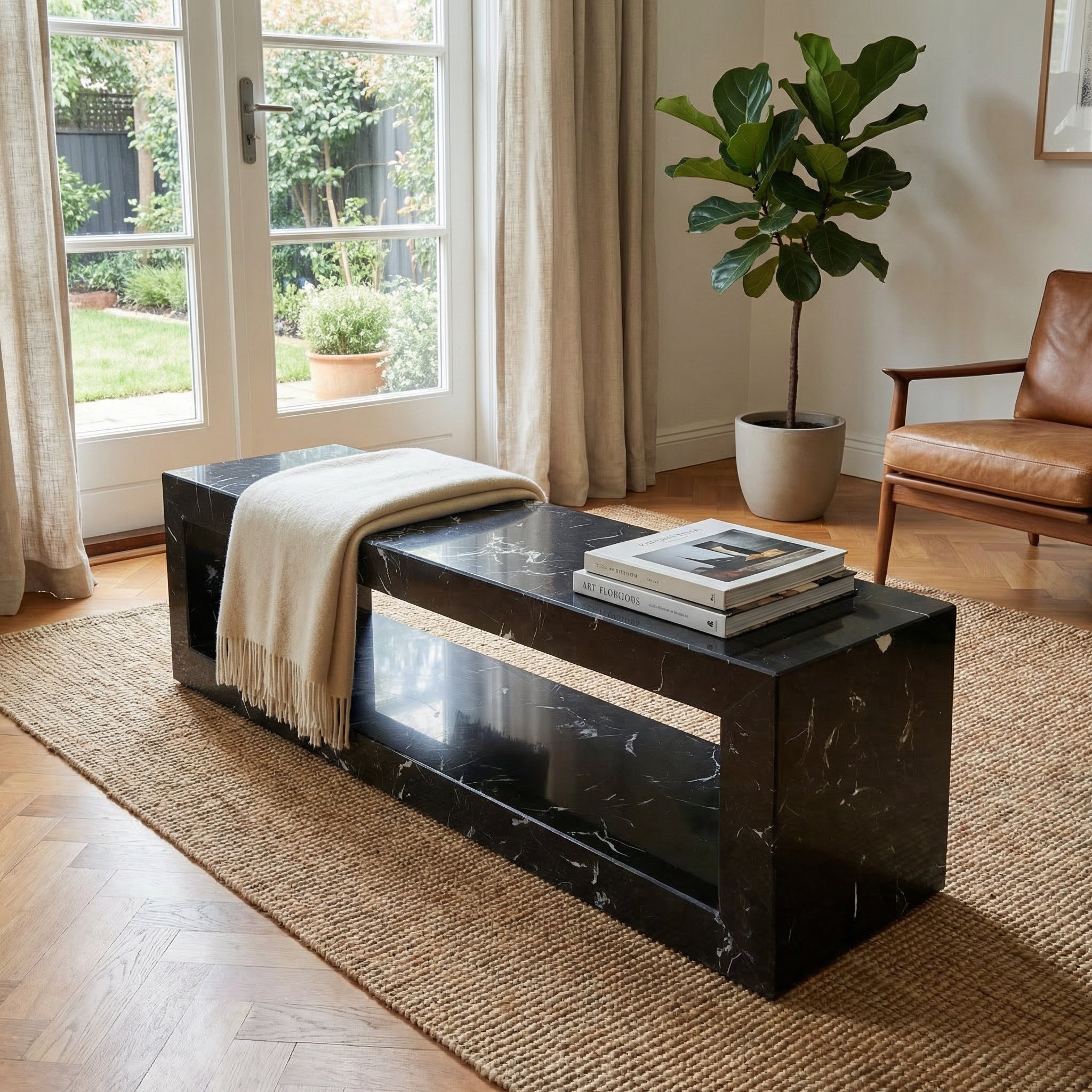 Frame Marble Bench