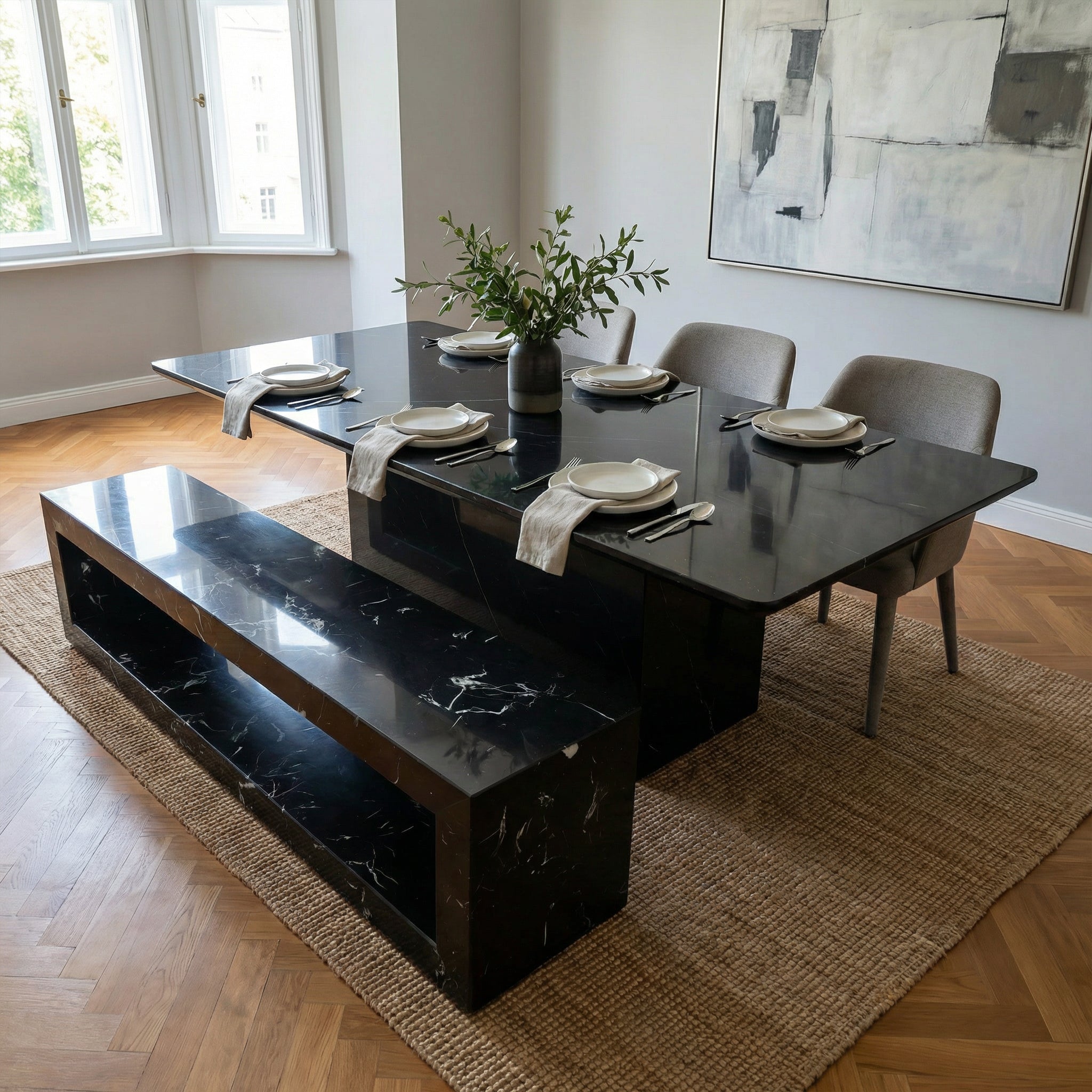 Frame Marble Bench