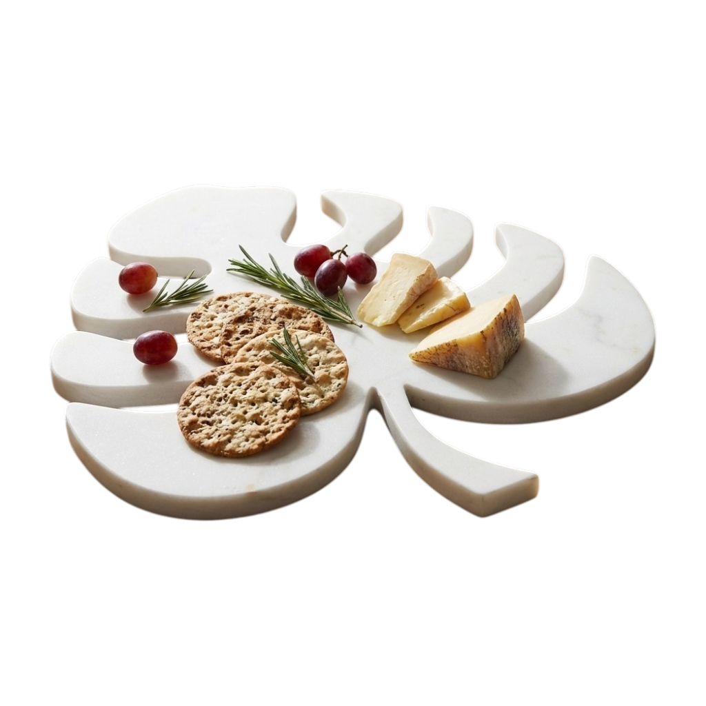LEAF CHEESE BOARD-WHITE