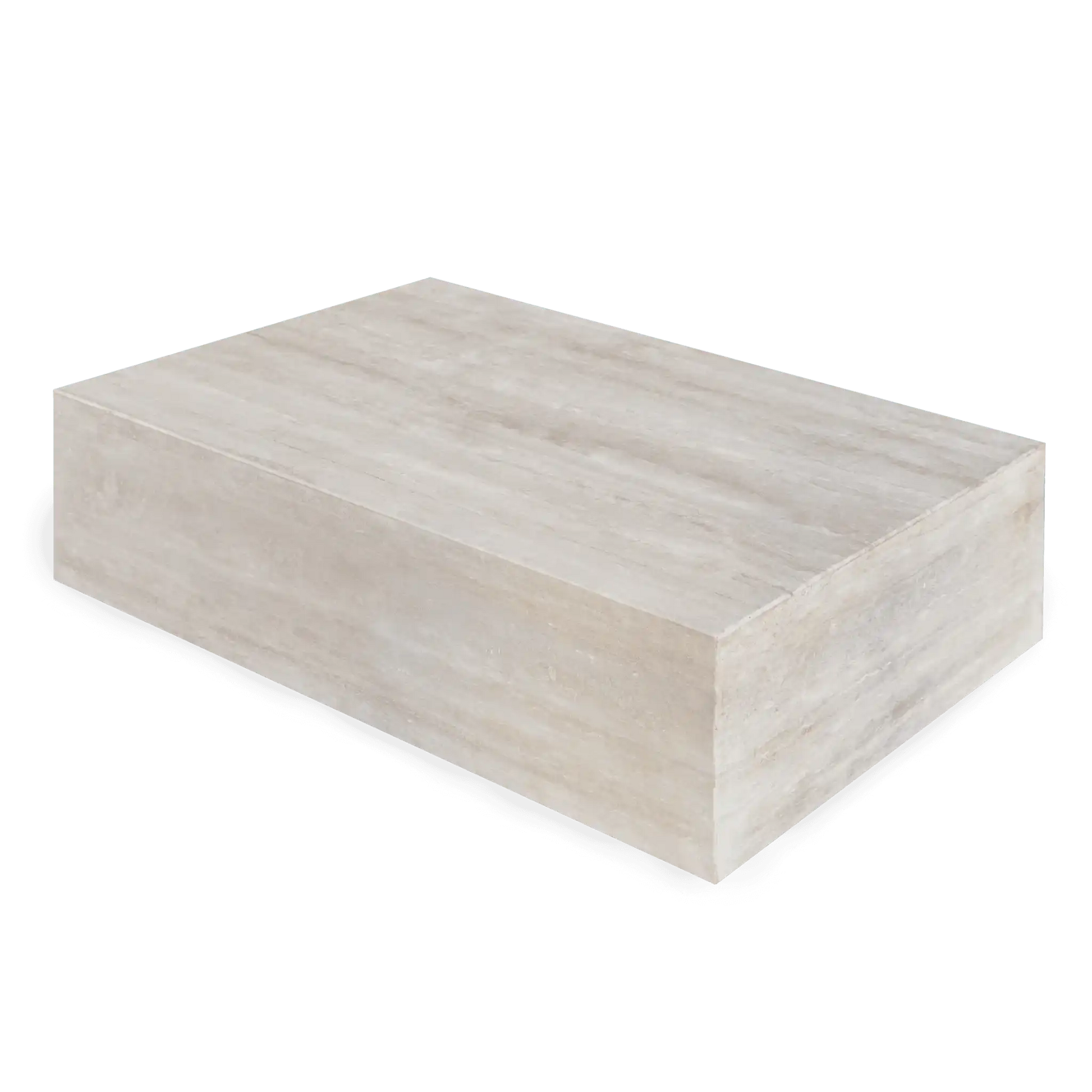 Linea Rectangular Travertine Coffee Table - MArbeya Charm
