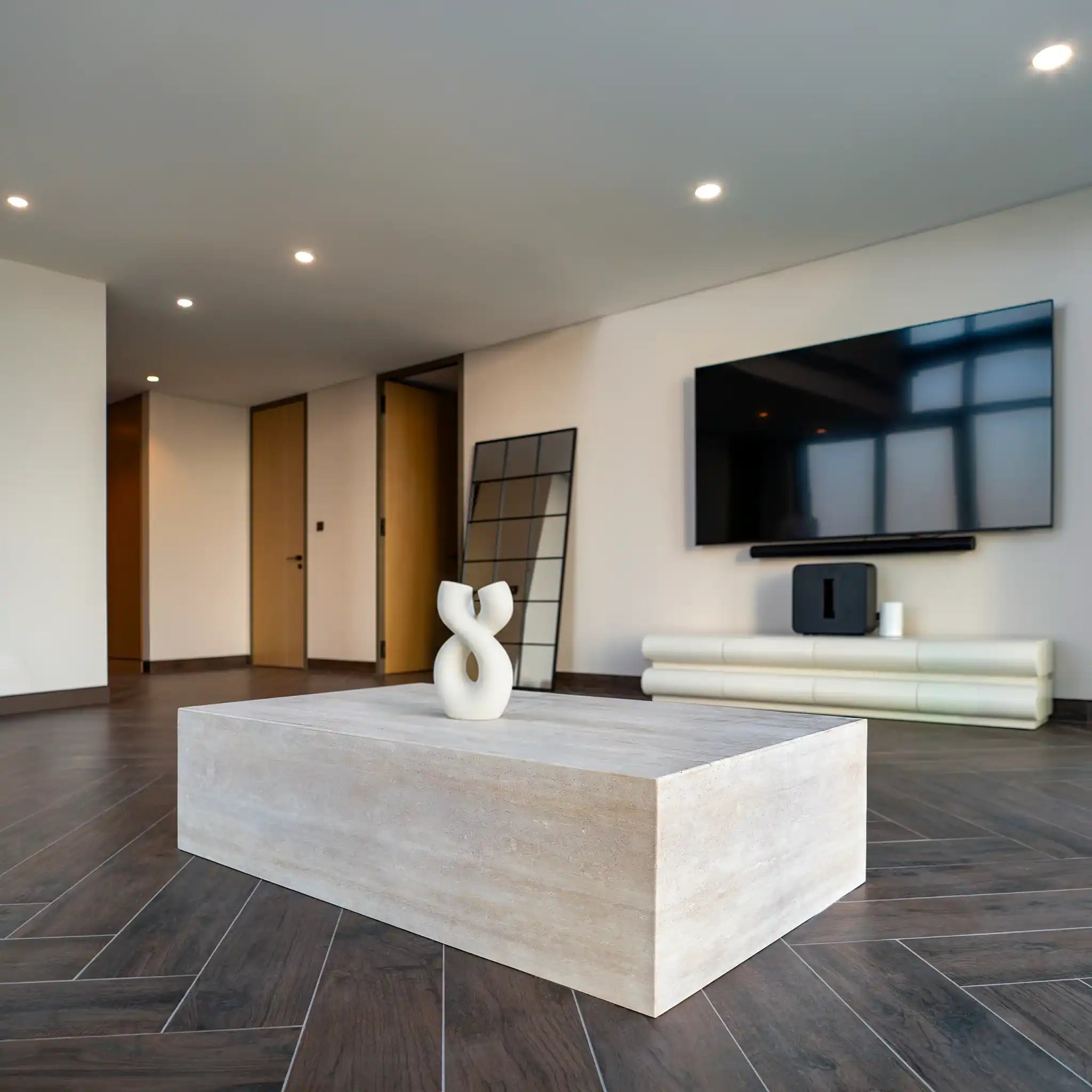 Linea Travertine Coffee Table