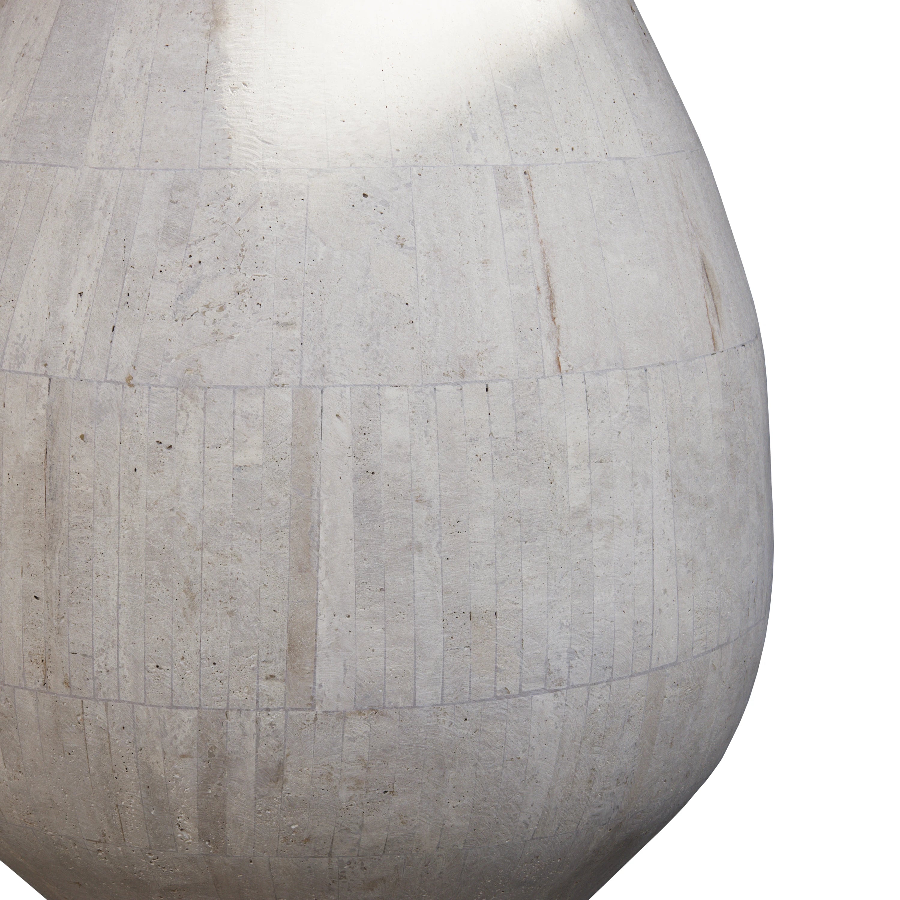 Luna Grande Travertine Vase