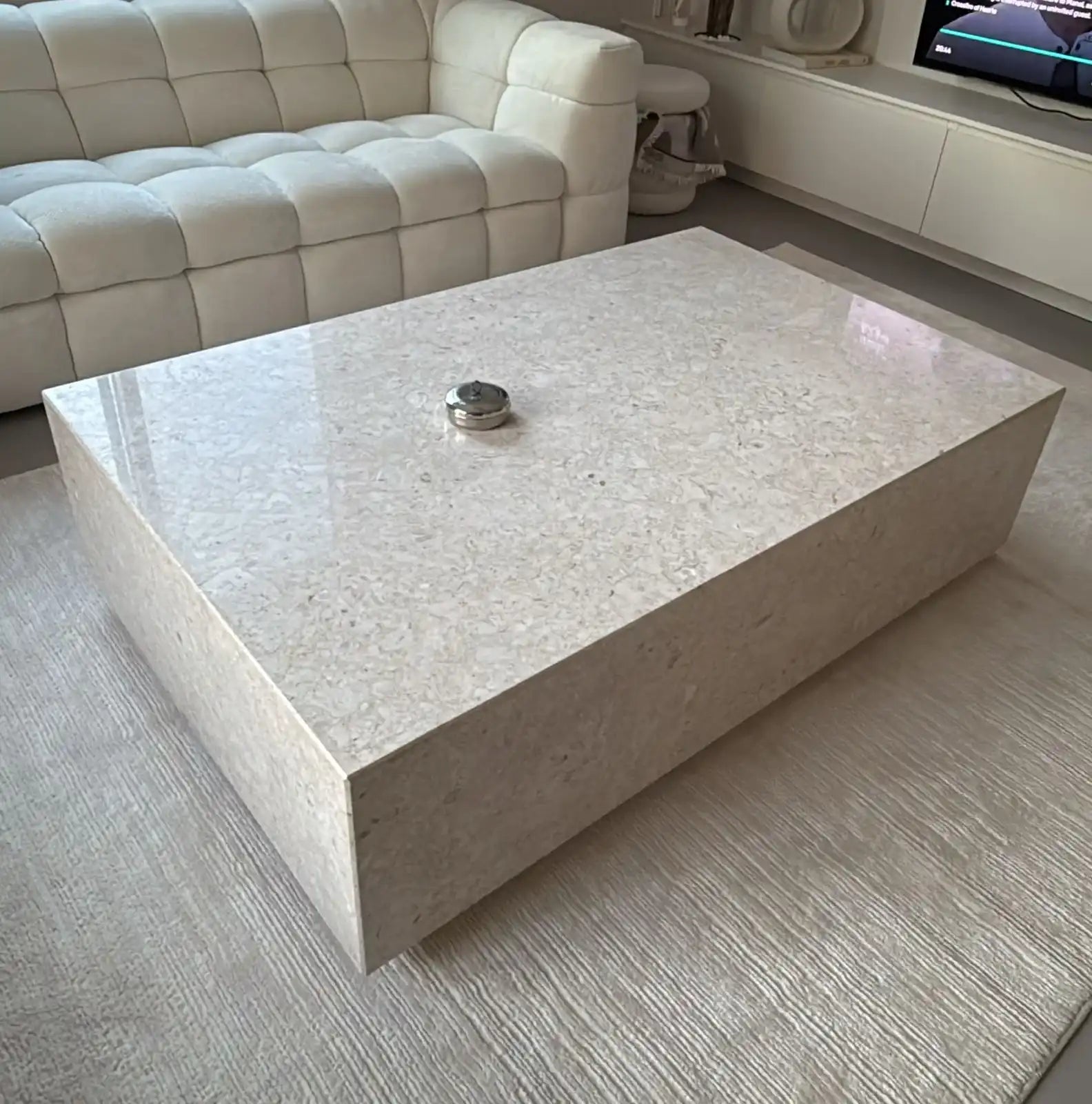 Monaco Beige Marble Coffee Table