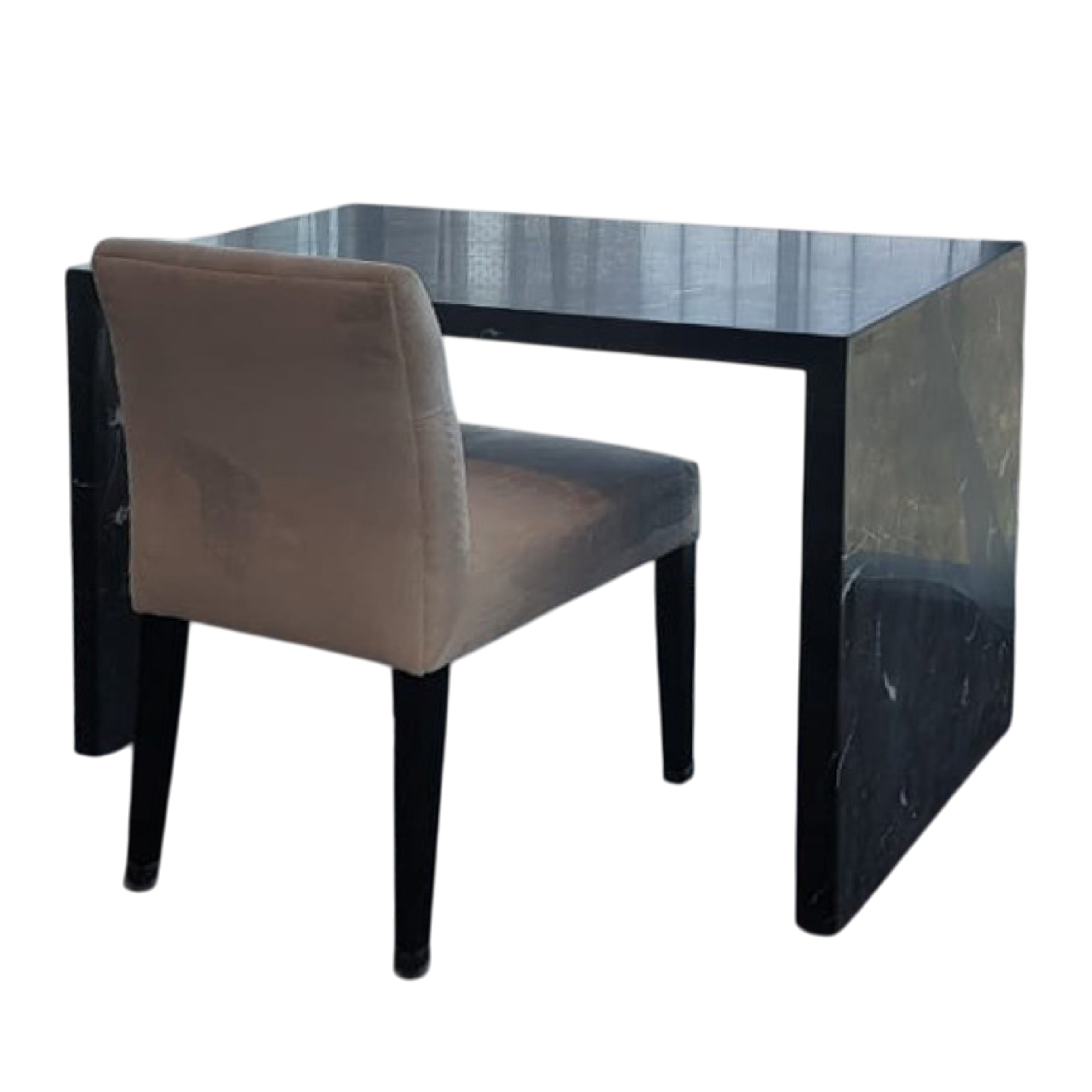 Noir Sleek Marble Desk
