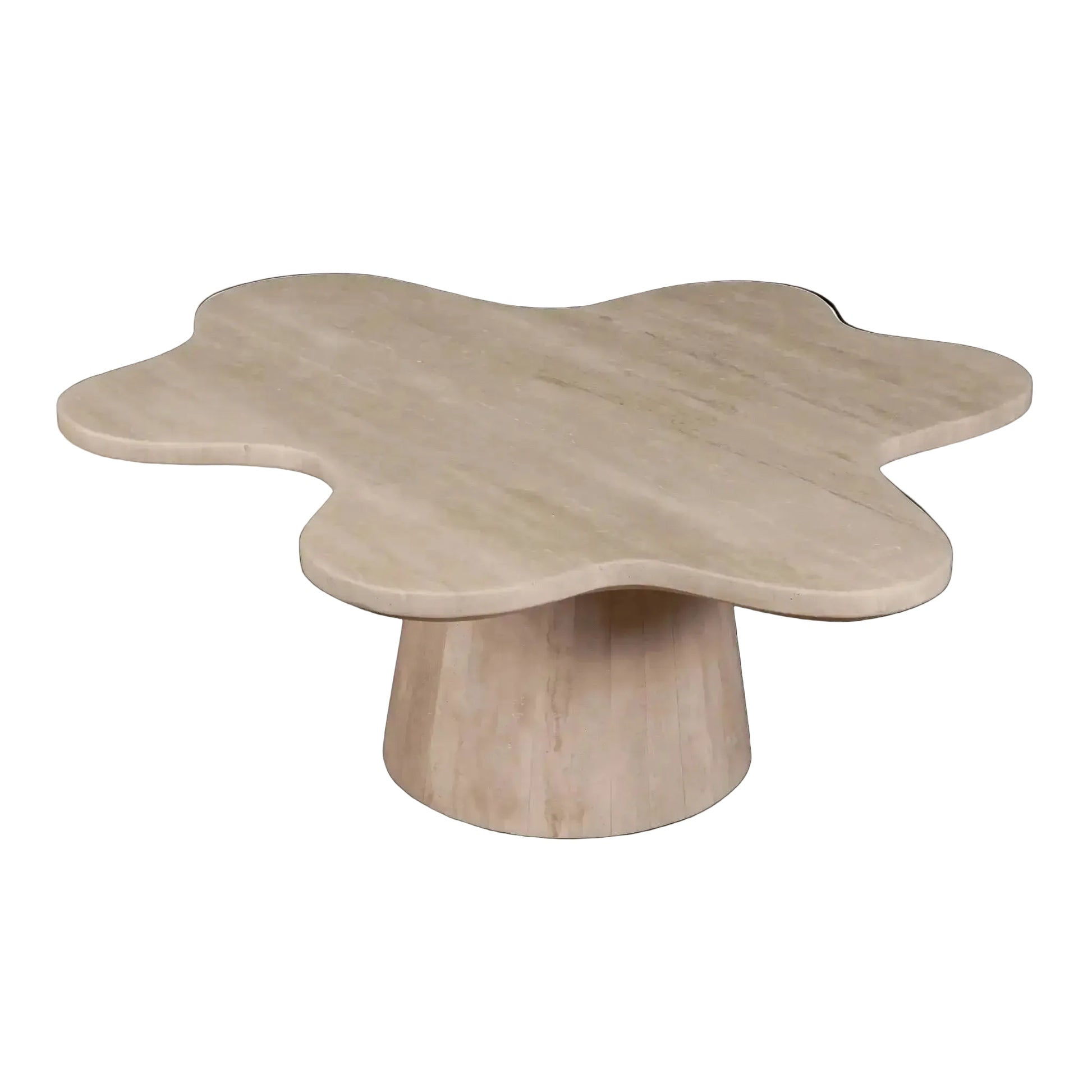 Petalo Travertine Coffee Table - Marbeya Charm