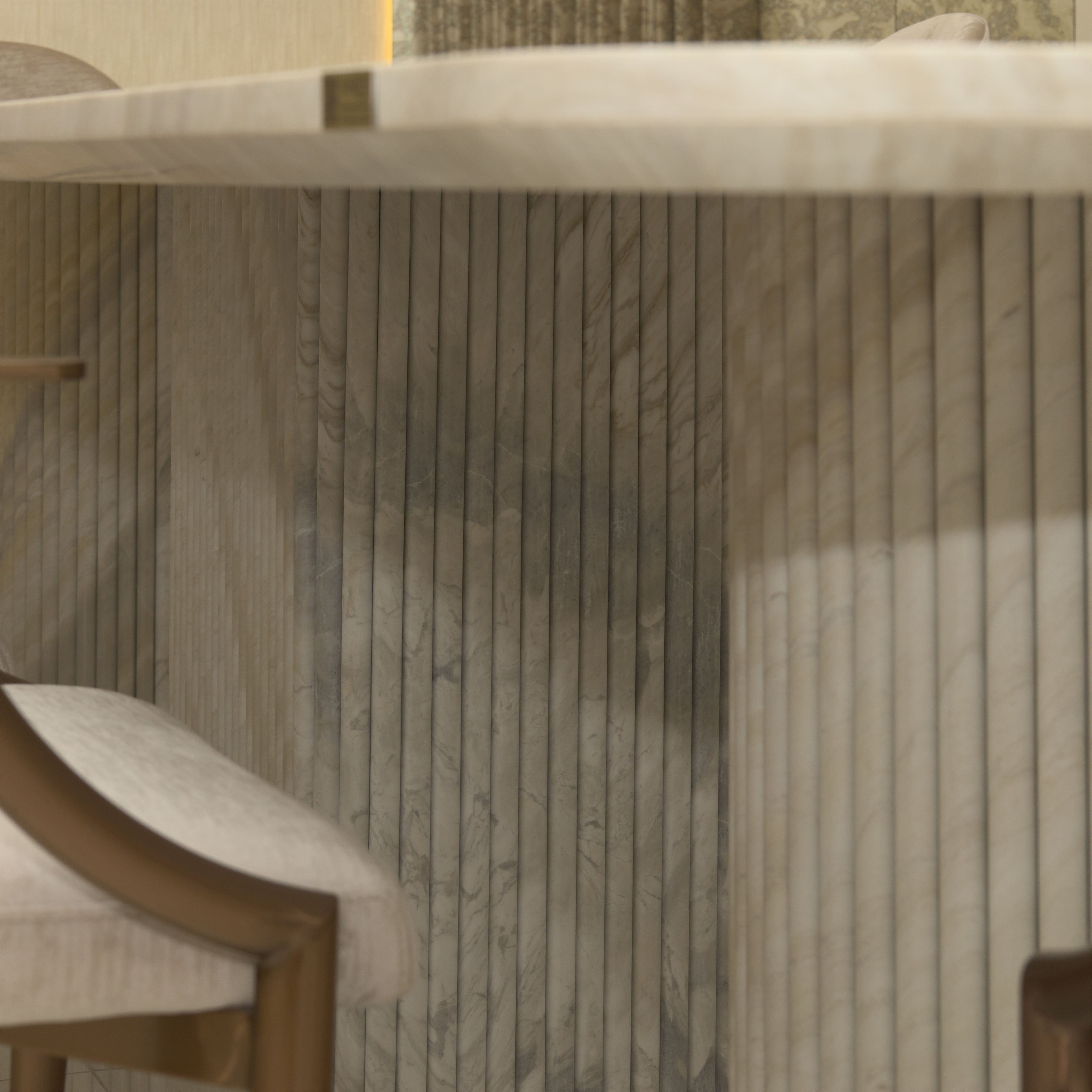 RIVIERA MARBLE DINING TABLE - L