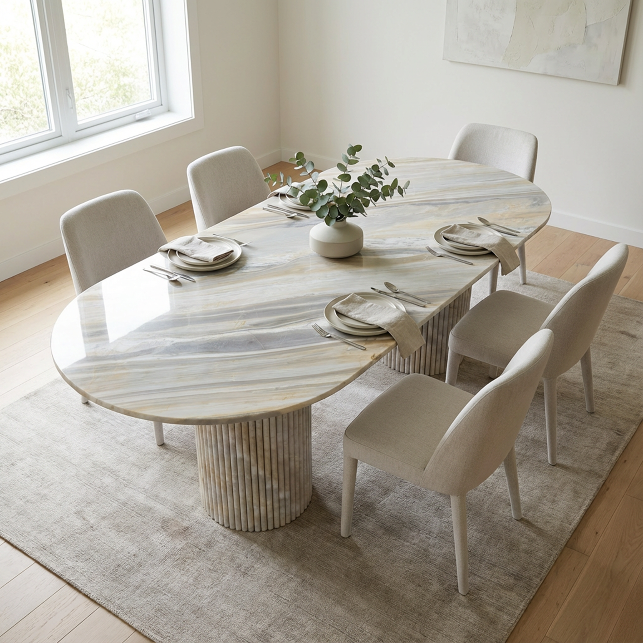 RIVIERA MARBLE DINING TABLE