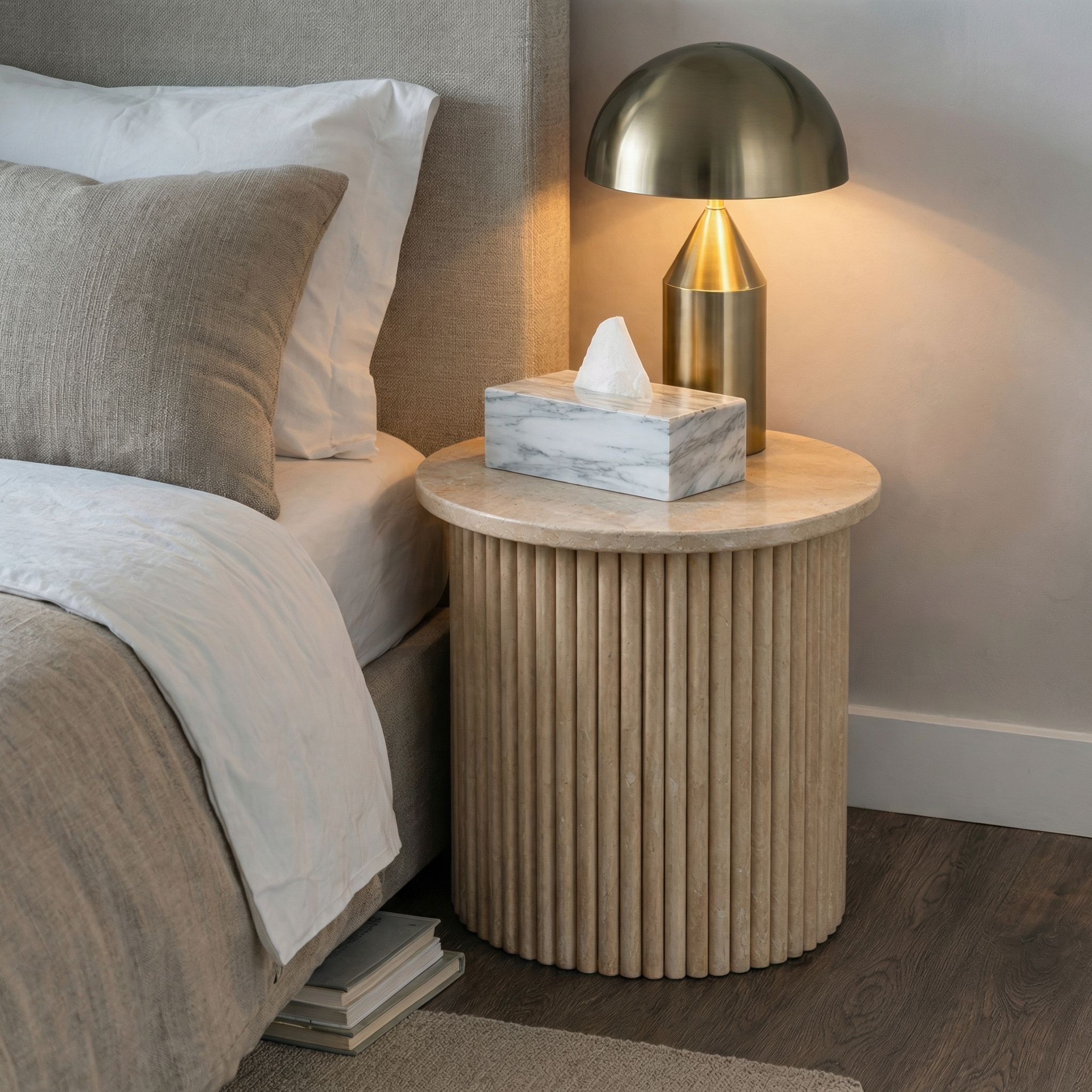 Roma Travertine Side Table