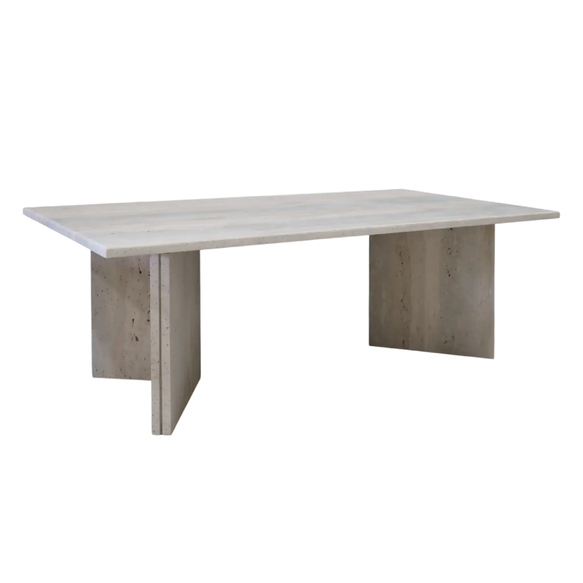 Rectangular Travertine Coffee table - Marbeya Charm