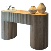 TRAVERTINE FLUTE CONSOLE